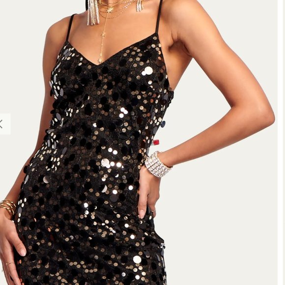 Ramy Brook Tanya Black Sequin Bodycon Mini Cocktail Dress $465 NWT - Picture 6 of 9